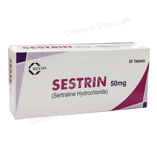 Sestrin 50mg Tablet Bryon Pharmaceuticals Anti-Depressant Sertraline Hydrochloride