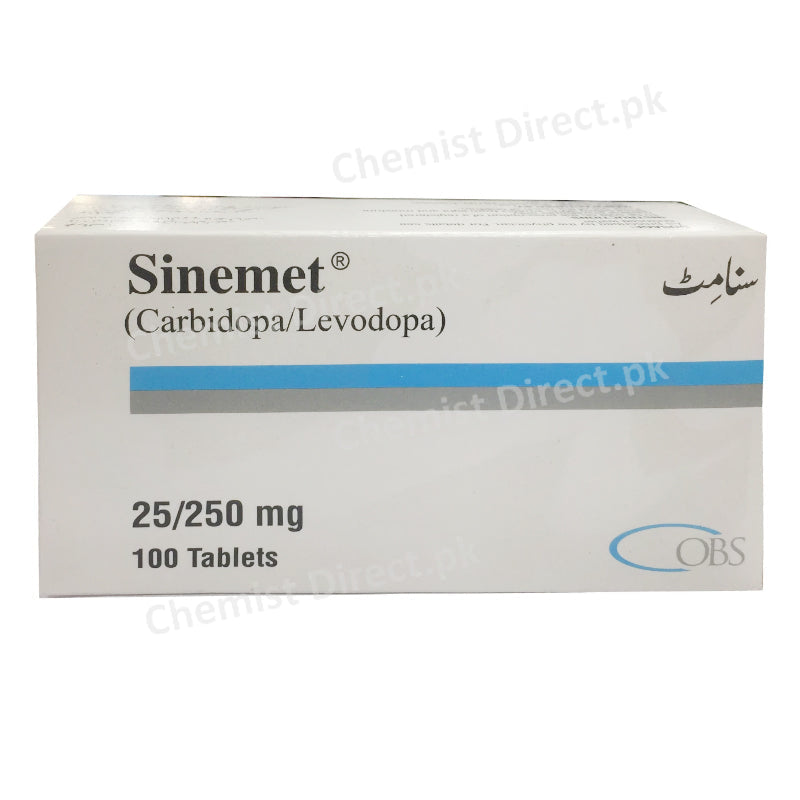 Sinemet 25 250mg Tablet OBS Pharma Anti Parkinsonism Carbidopa 25mg_ Levodopa 250mg