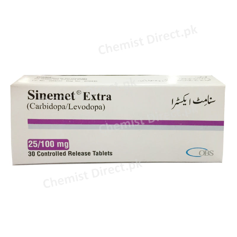 Sinemet Extra 25 100mg OBS Pharma Anti Parkinsonism Carbidopa 25mg_ Levodopa 250mg