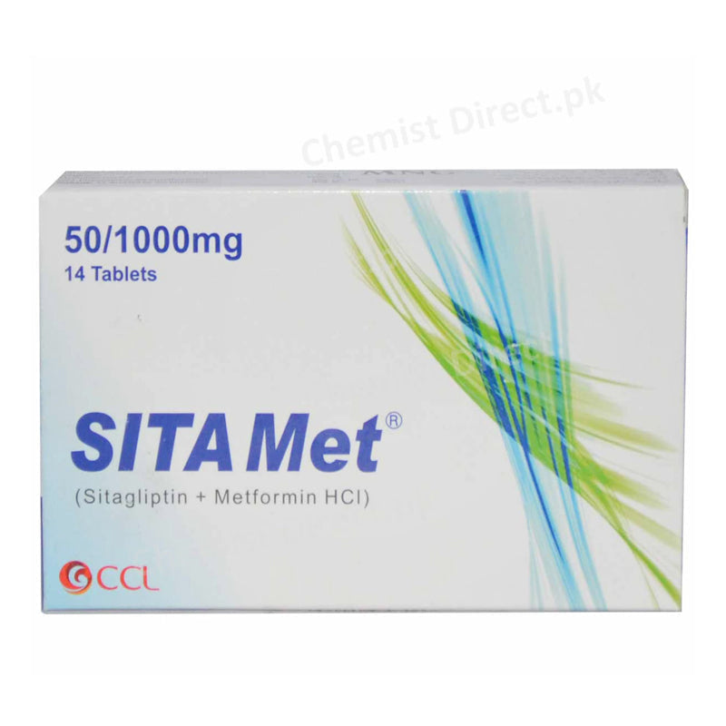 Sita Met 50 1000mg Tablet CCL Pharmaceuticals Pvt Ltd Oral Hypoglycemic Sitagliptin 50mg_ Metformin HCI 500m