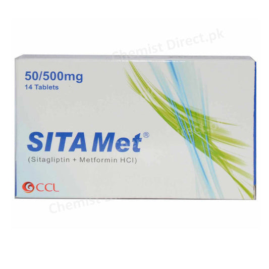 Sita Met 50 500mg Tablet CCL Pharmaceuticals Pvt Ltd Oral Hypoglycemic Sitagliptin 50mg_ Metformin HCI 500mg