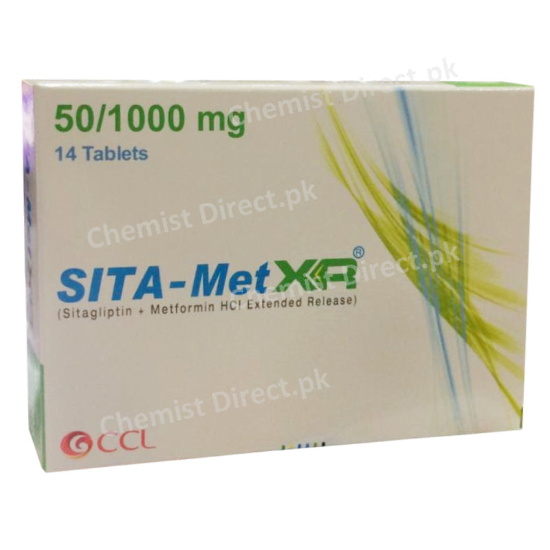 SITA-MET-XR Tablets 50/1000 CCL Pharmaceuticals Pvt Ltd Sitagliptin50mg + MetforminHCI1000mg
