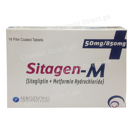Sitagen M 50 850mg Tablet Ferozsons Laboratories Ltd Oral Hypoglycemic Sitagliptin