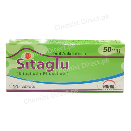     Sitaglu 50mg Tablet Hilton Pharma Pvt_ Ltd Oral Hypoglycemic Agents Sitagliptin Phosphate