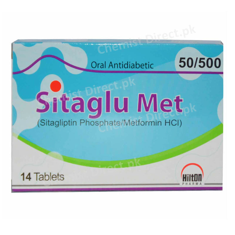 Sitaglu Met 50 500 Tablet Hilton Pharma Pvt_ Ltd Oral Hypoglycemic Sitagliptin Phosphate 50mg_ Metformin HCl 1000mg