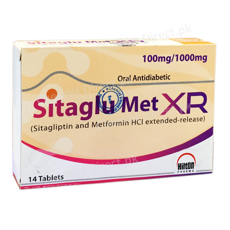 Sitaglu Met XR 100 1000mg Tablet Hilton Pharma Pvt Ltd Oral Hypoglycemic Sitagliptin 100mg_ Metformin HCI 1000mg