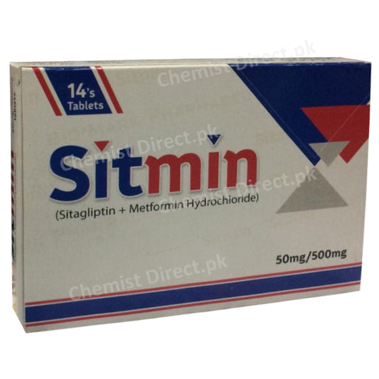 Sitmin Tablets 50mg/500mg Bio Mark Pharmaceuticals Sitagliptin+Metformin HCl 