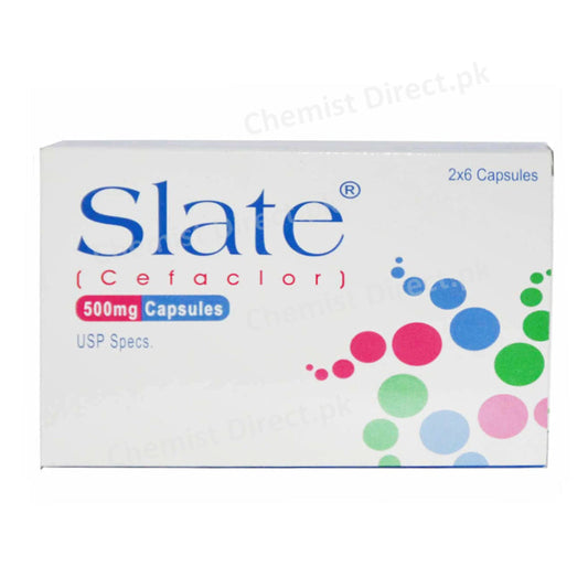 Slate Capsule 500mg Sami Pharmaceuticals Antibiotic Cefaclor