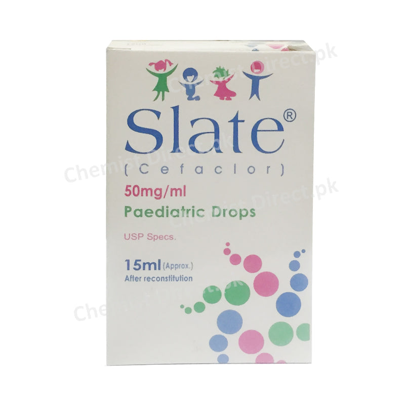 Slate Drop 50mg/ml 15ml Cefaclor Antibiotic Sami Pharmaceuticals.