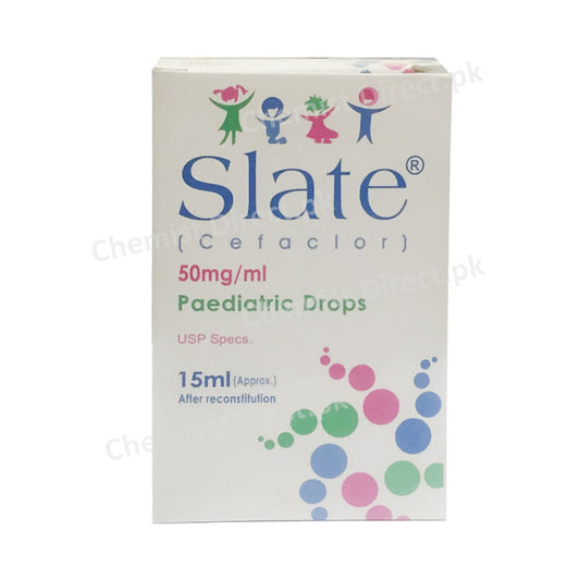 Slate Drop 50mg/ml 15ml Cefaclor Antibiotic Sami Pharmaceuticals.