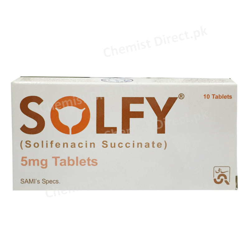 Solfy 5mg Tablet Sami Pharmaceuticals Urinary Incontinence Products Solifenacin Succinate