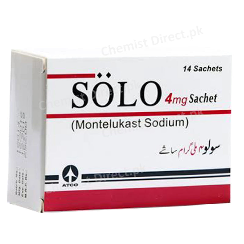 Solo 4mg Sachet Atco Laboratories Pvt_ Ltd Anti Leukotriene Montelukast Sodium