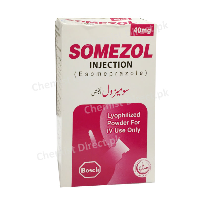 Somezol 40mg Injection Esomeprazole Anti-Ulcerant Bosch pharma