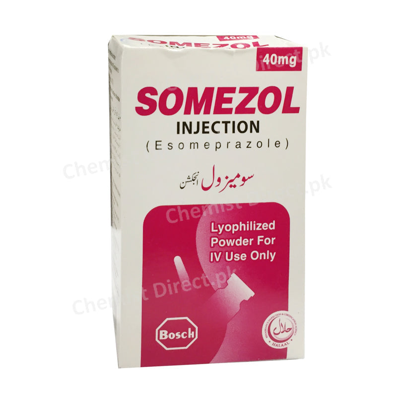 Somezol 40mg Injection Esomeprazole Anti-Ulcerant Bosch pharma