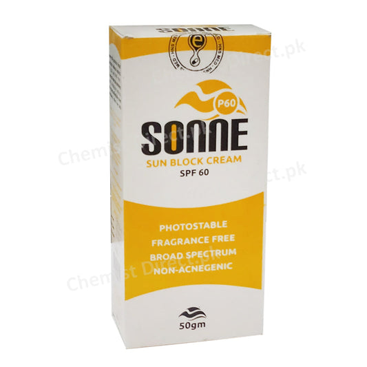 Sonne Sun Block Cream SPF 60 50gm Hns Med