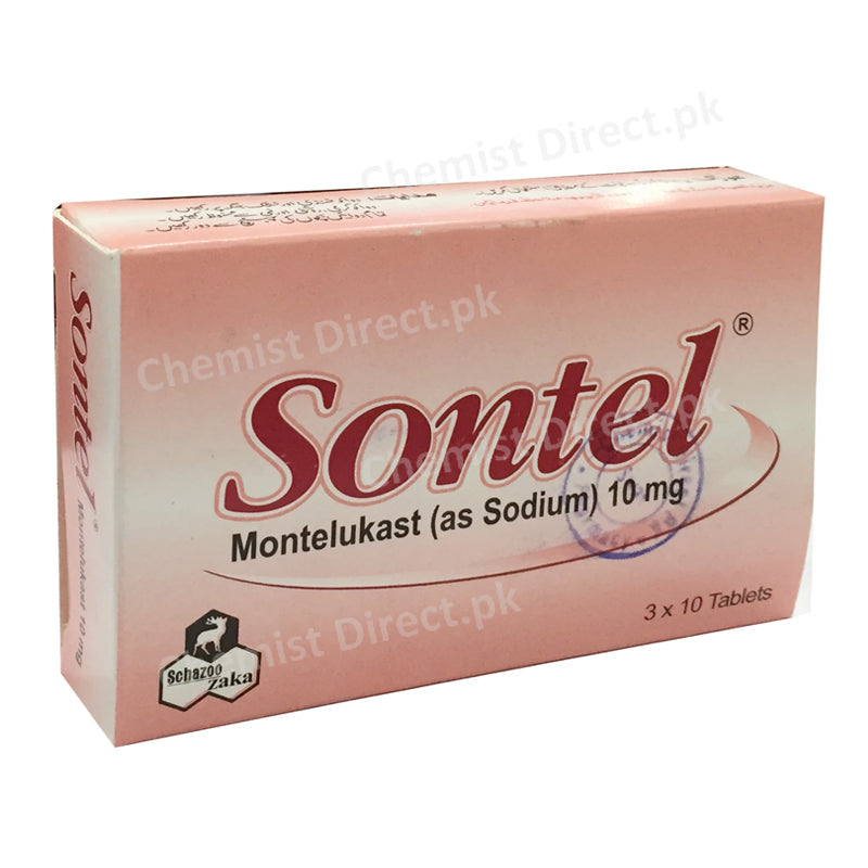 Sontel 10mg Tablet Montelukast Anti-Leukotriene Scazoo Zaka