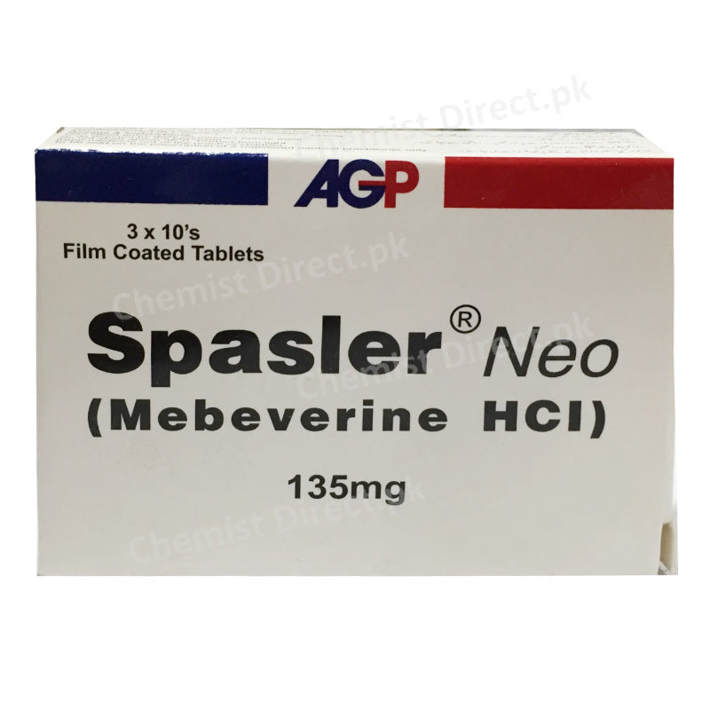 Spasler Neo 135mg Tablet AGP Pvt_ Ltd Anti spasmodic and Anti cholinergic Mebeverine HCl