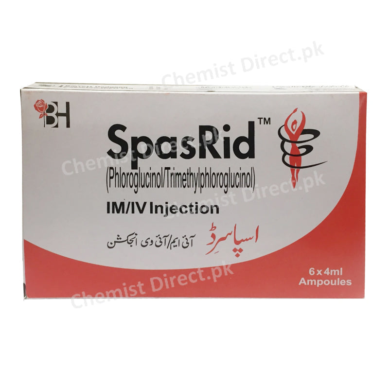 Spasride Injection Barrett Hodgson Pakistan Pvt_ Ltd Anti Spasmodic Phloroglucinol 40mg_ Trimethylphloroglucinol 0.04mg