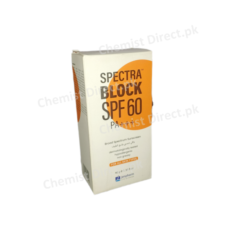 Spectra block SPF 60 40gm Cream – ChemistDirect.pk