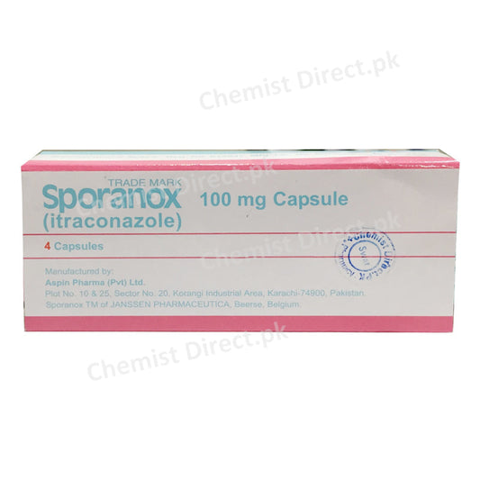 Sporanox 100mg Capsule Aspin Pharma Formerly Janssen Cilag Anti Fungal Itraconazole