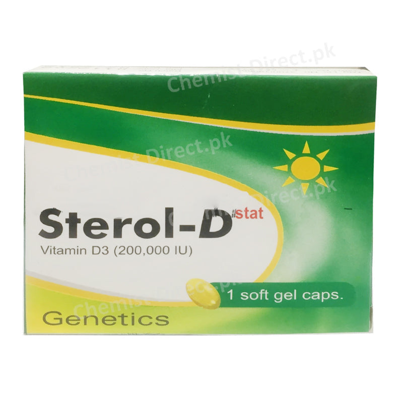 Sterol-d Stat 1Softgel Capsule Vitamin D3 2,00,000 IU Genetics Pharmaceutical