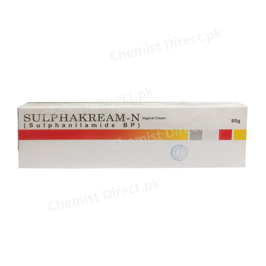 Sulphakream-N 80g Vaginal Cream Sulphanilamide BP Gynaecological Anti-Fungal Nabiqasim Industries