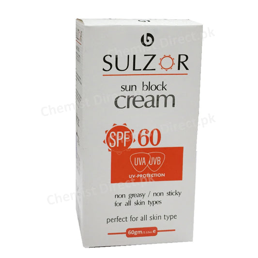Sulzor Sun Block Cream 60gm SPF 60