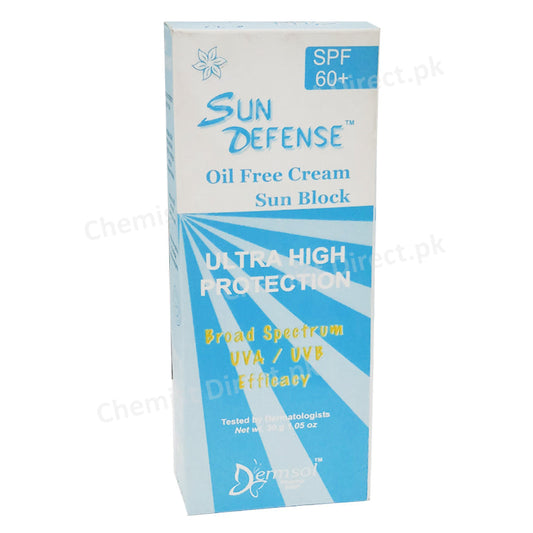 Sun Defense Oil Free Cream Sunblock 30gm Dermsol Pharma