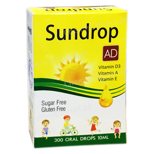 Sundrop AD Drops 10ml Cell Laboratories Pvt Ltd Multivitamins Vitamin A Vitamin D3 Vitamin E