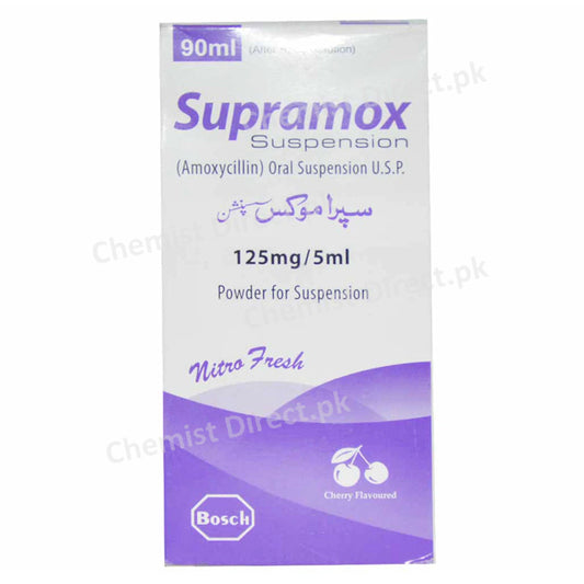 Supramox 125mg 5ml Syrup 90ml Bosch Pharmaceuticals Pvt_ Ltd Aminopenicillin Amoxycillin