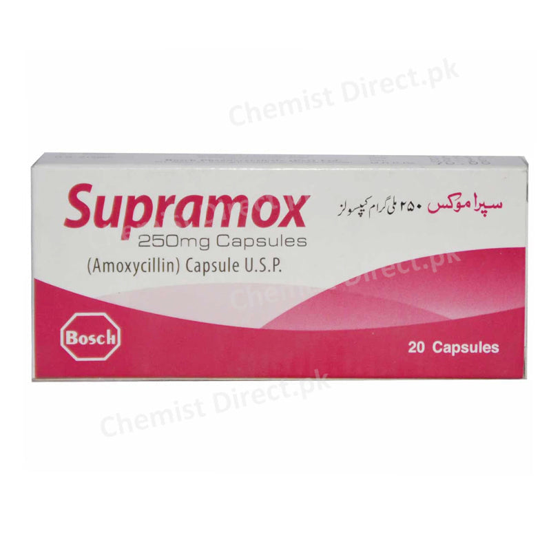 Supramox 250mg Capsule Bosch Pharmaceuticals Pvt_ Ltd Aminopenicillin Amoxycillin