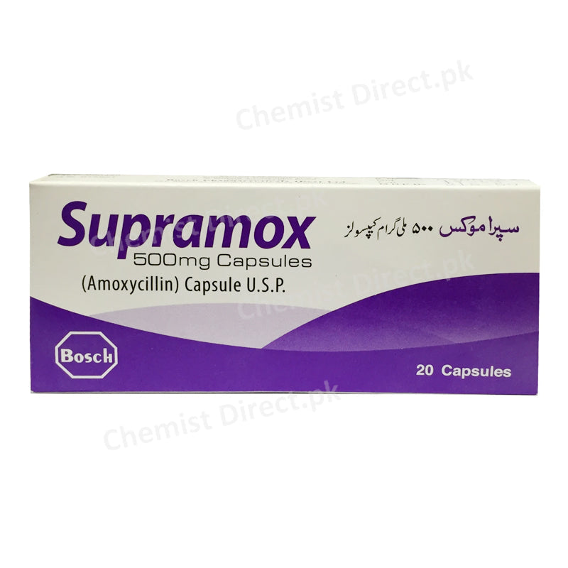 Supramox 500mg Capsule Bosch Pharmaceuticals Pvt Ltd Aminopenicillin Amoxycillin