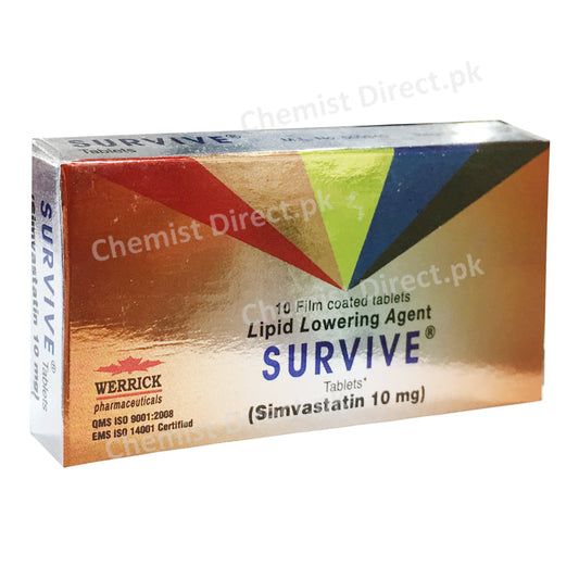 Survive 10mg Tablet Werrick Pharmaceuticals Statins Simvastatin