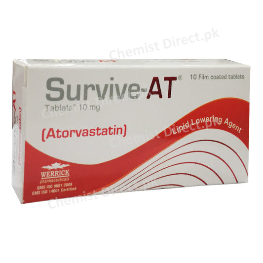 Survive AT 10mg Tablet Werrick Pharmaceuticals Statins Atorvastatin