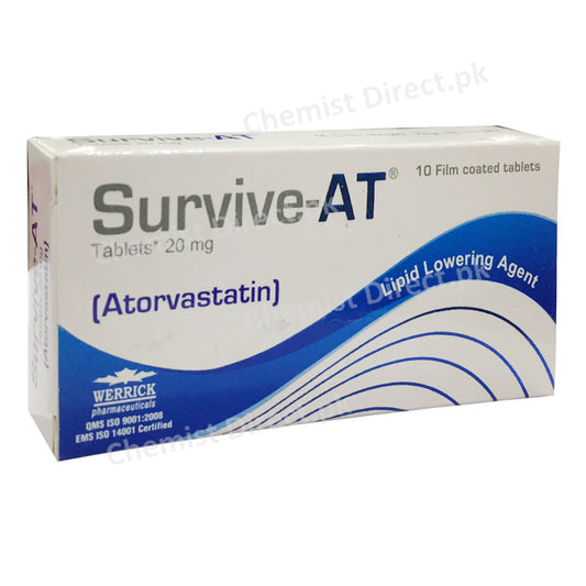 Survive AT 20mg Tablet Werrick Pharmaceuticals Statins Atorvastatin