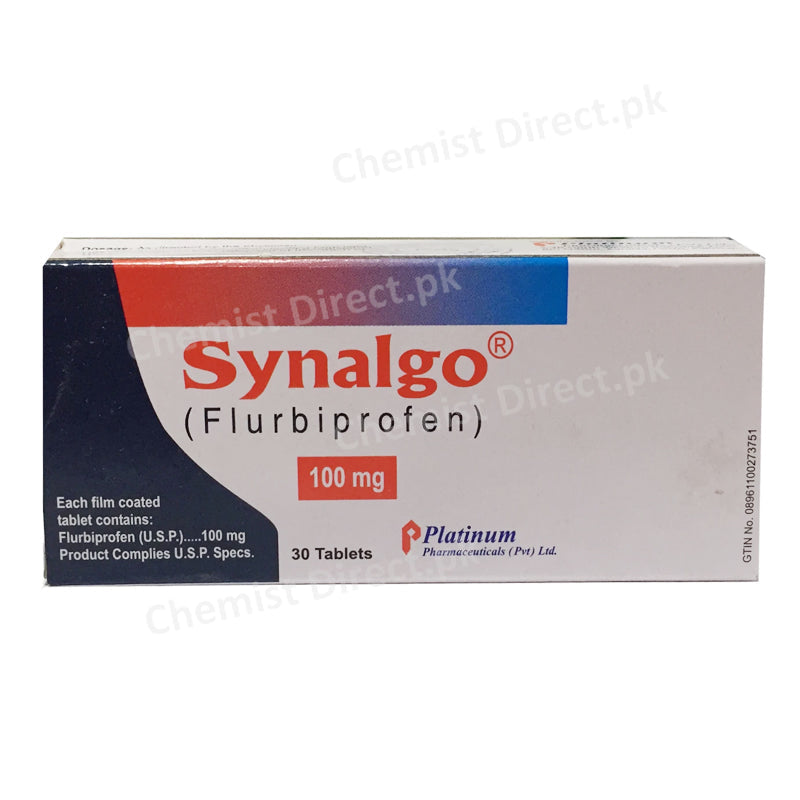 Synalgo 100mg Tablet Flurbiprofen Nsaid Platinum Pharmaceuticals