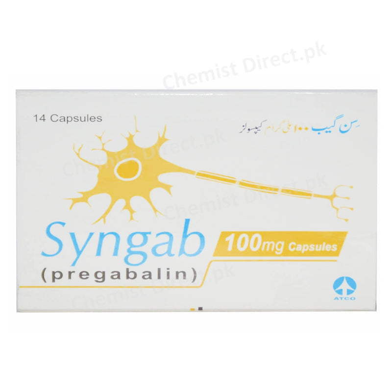 Syngab 100mg Capsule Pregabalin Neuropathic Pain Atco Pharma