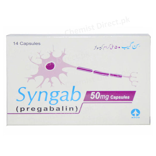 Syngab 50mg Capsule Pregabalin Neuropathic Pain Atco Pharma