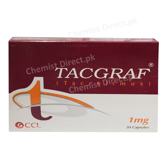 Tacgraf 1mg Capsules Immunosupressant Tacrolimus CCL Pharma