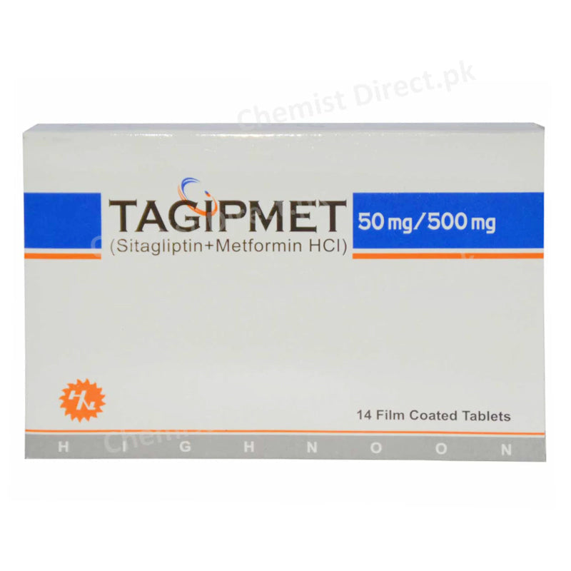 Tagipmet 50/500mg Tablet Sitagliptin + Metformin HCl Highnoon Laboratories Oral Hypoglycemic