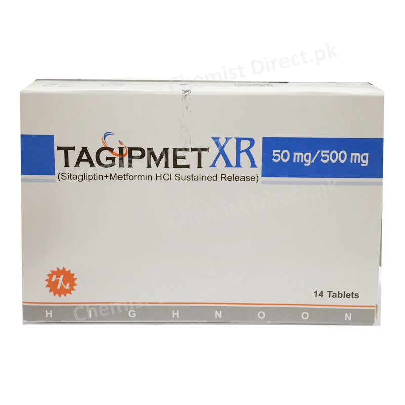 Tagipmet XR 50 500mg Tablet Highnoon  Laboratories Ltd Oral Hypoglycemic Sitagliptin 50mg_ Metformin 500mg