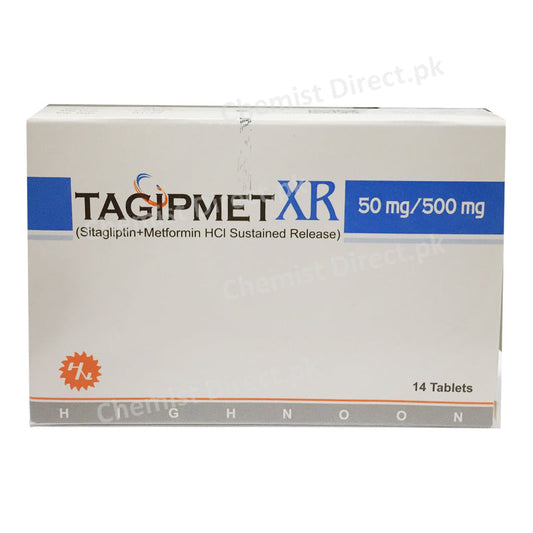 Tagipmet XR 50 500mg Tablet Highnoon  Laboratories Ltd Oral Hypoglycemic Sitagliptin 50mg_ Metformin 500mg