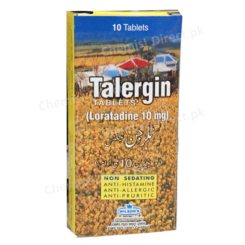 Talergin 10mg Tablet Wilson_s Pharmaceuticals Anti Histamine Loratadine