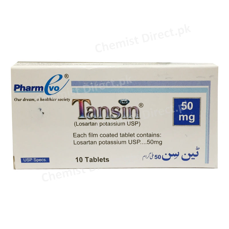 Tansin 50mg Tablet Pharm Evo Pvt_ Ltd Anti Hypertensive Losartan Potassium