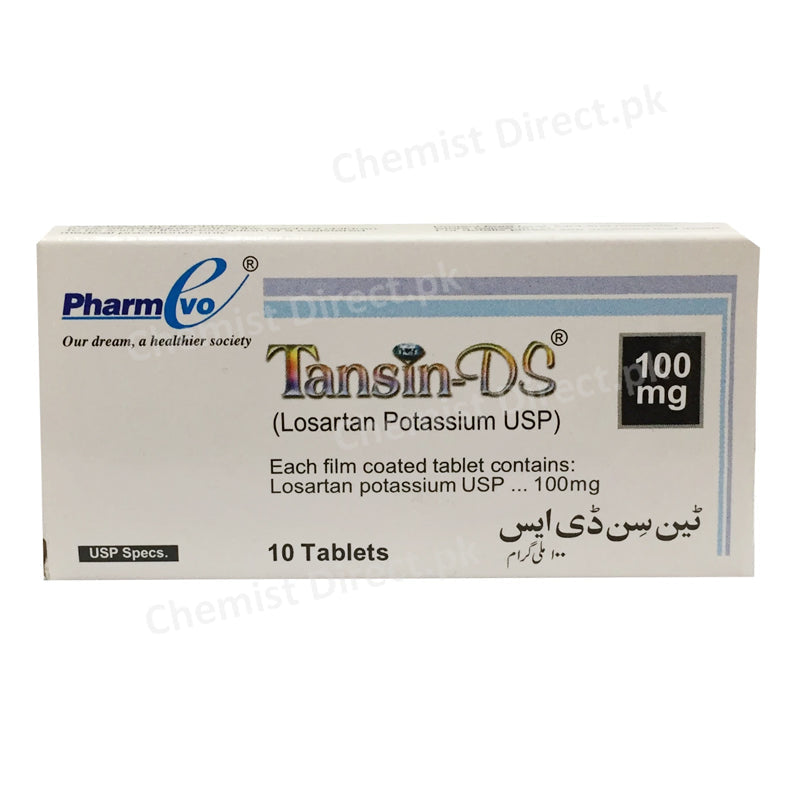 Tansin Ds 100mg Tablet Pharm Evo Pvt_ Ltd Anti Hypertensive Losartan otassium