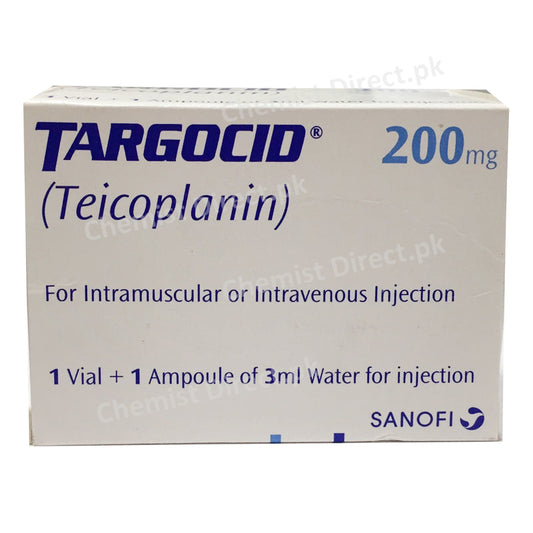   Targocid 200mg  Injection SANOFI AVENTIS Anti Bacterial Teicoplanin