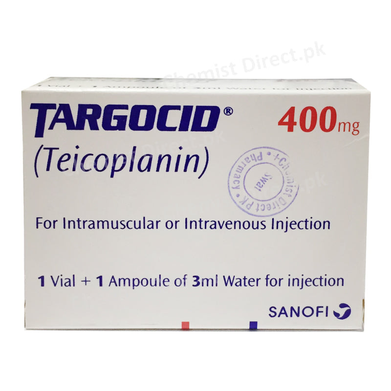 Targocid 400mg Injection SanofiAventis Anti Bacterial Teicoplanin