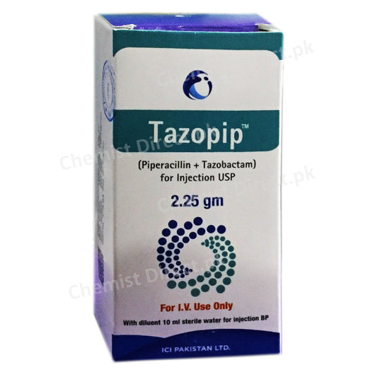 Tazopip 2.25gm Injection Cirin Pharmaceuticals Pencillin Antibiotic Piperacillin 2.0 Tazobactam 0.25g