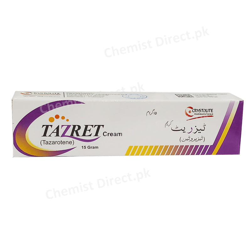 Tazret Cream 15gm Tazarotene Crystolite Pharma