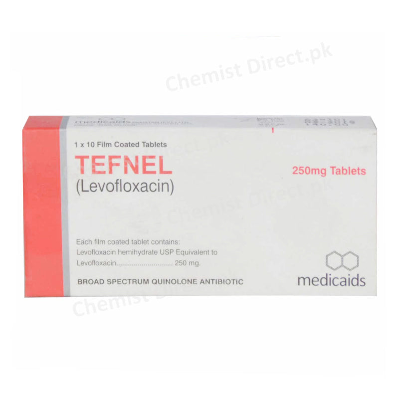 Tefnel 250mg Tablet Levofloxacin Anti-Bacterial Medicaids Pharma